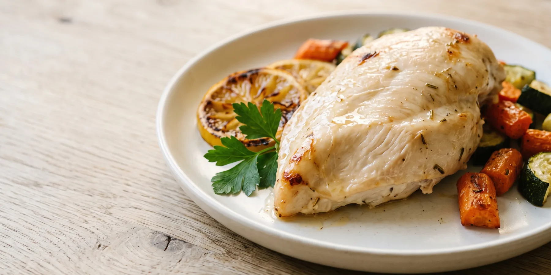Сырая куриная грудка без кожи на разделочной доске, обсушивается бумажным полотенцем